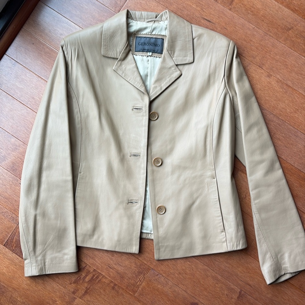 New lined leather jacket